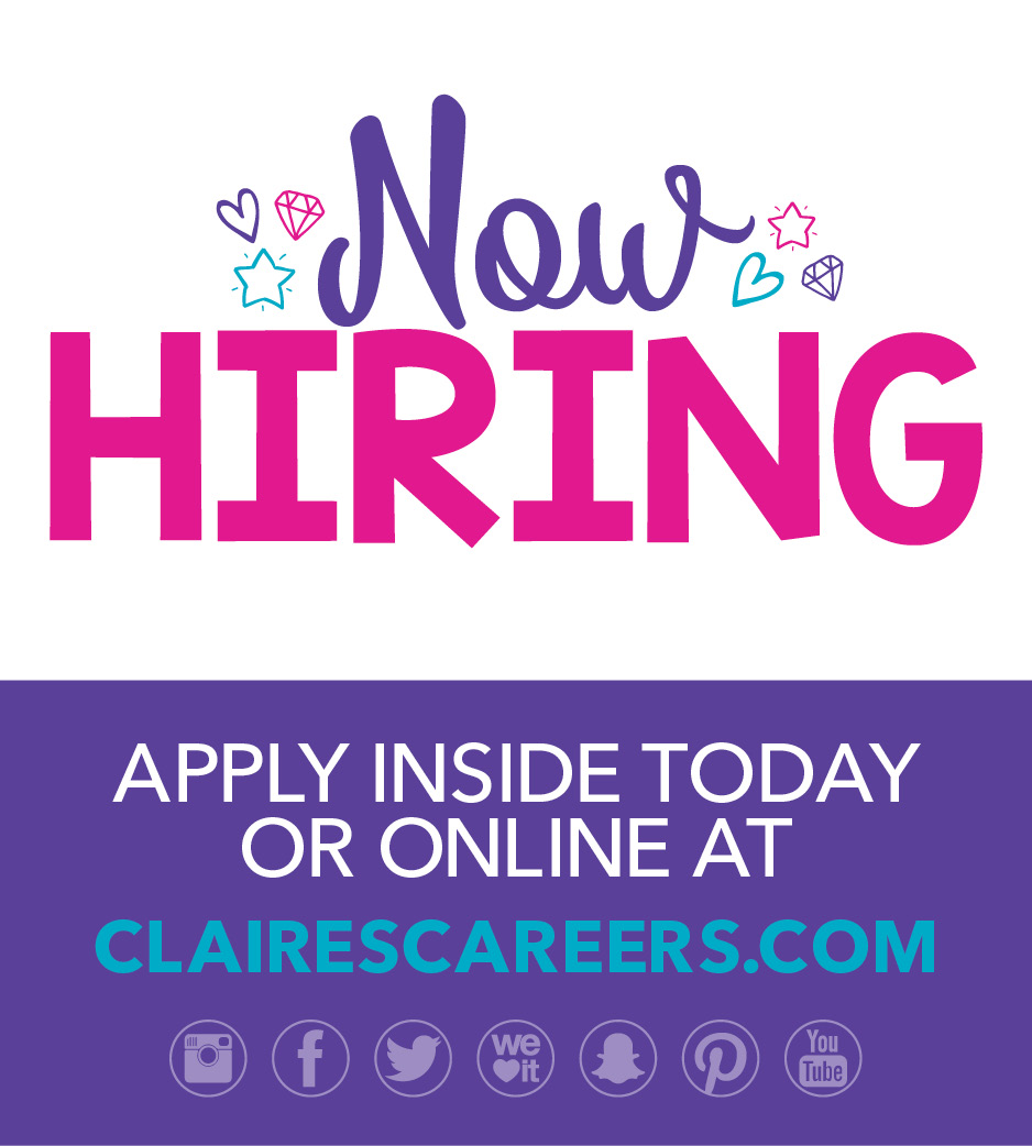 Claires Now Hiring Poughkeepsie Galleria 0034