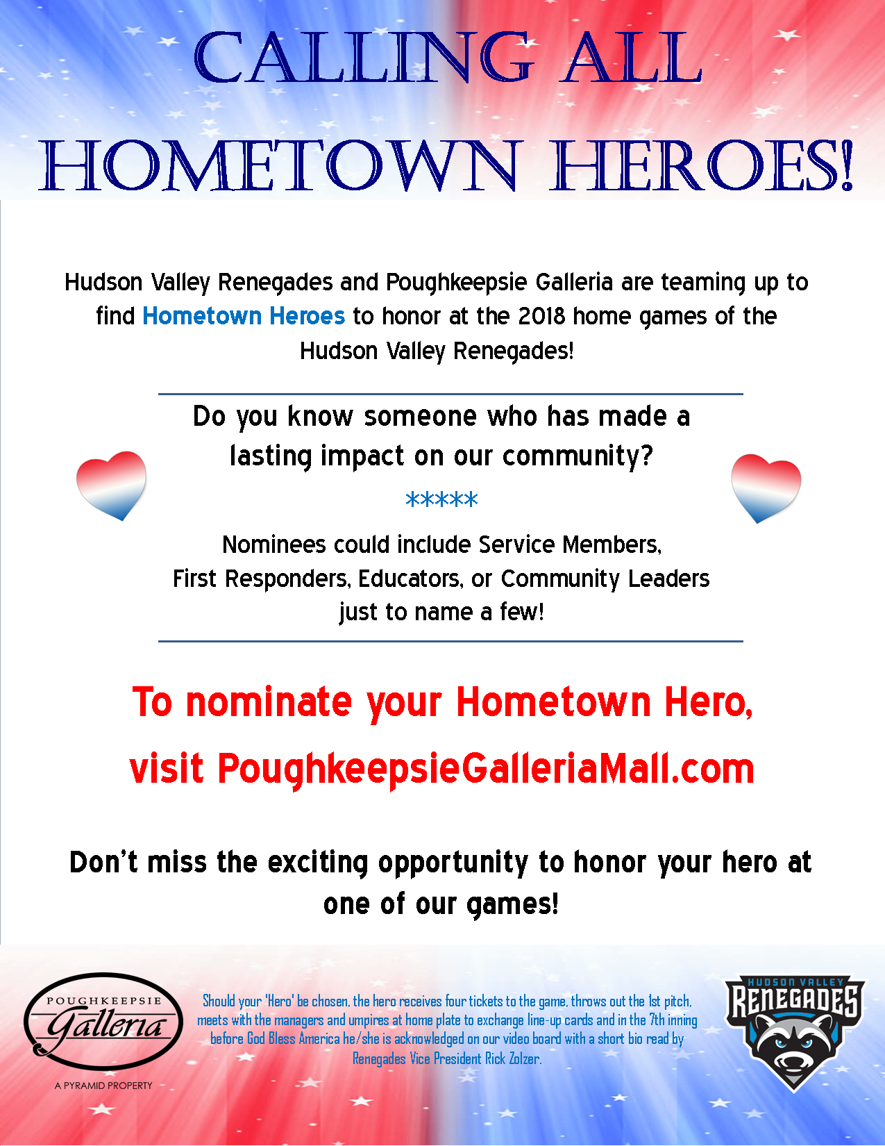 Nominate Your Hometown Hero! Poughkeepsie Galleria