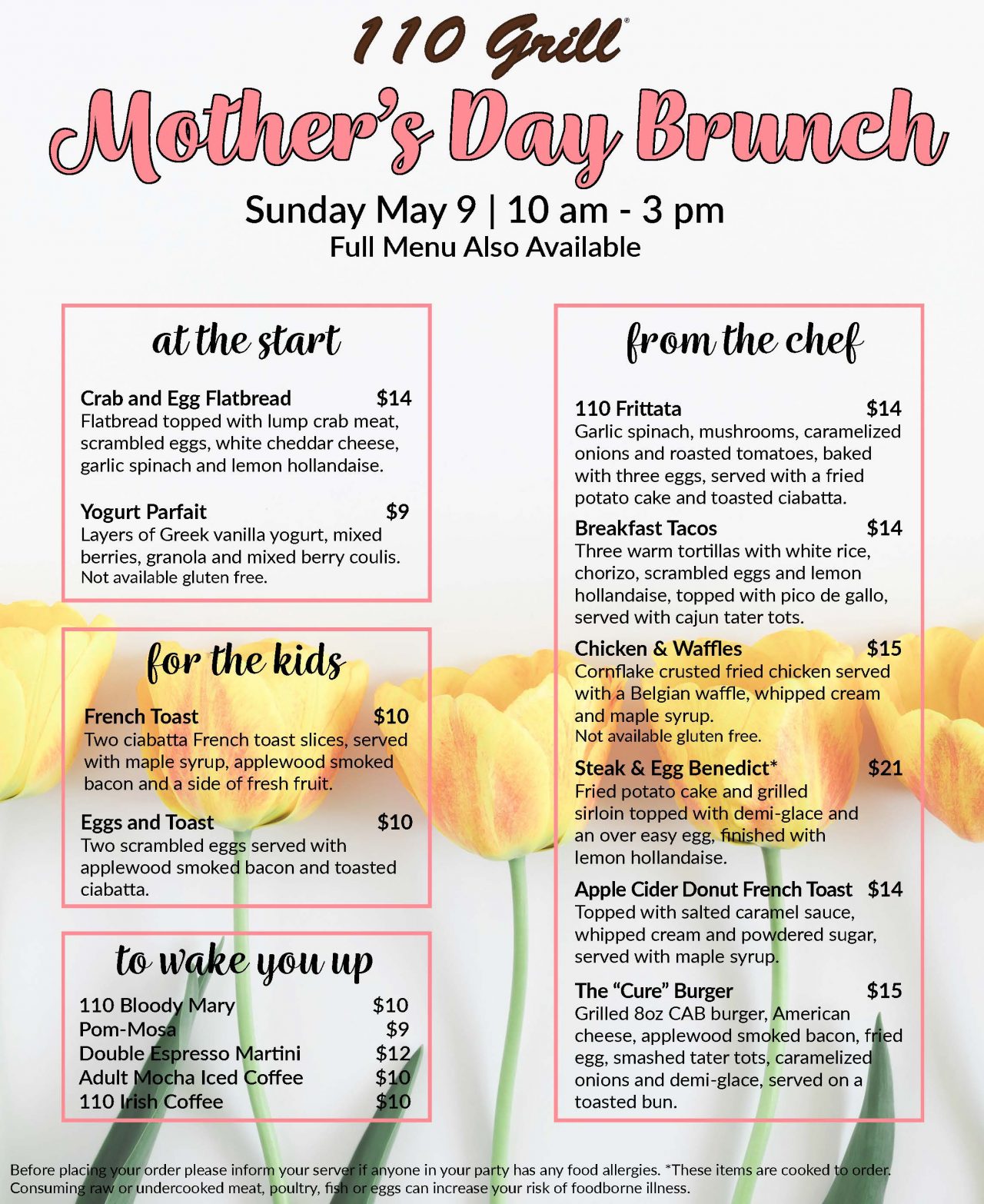 Celebrate Mother's Day with Brunch at 110 Grill! - Poughkeepsie Galleria