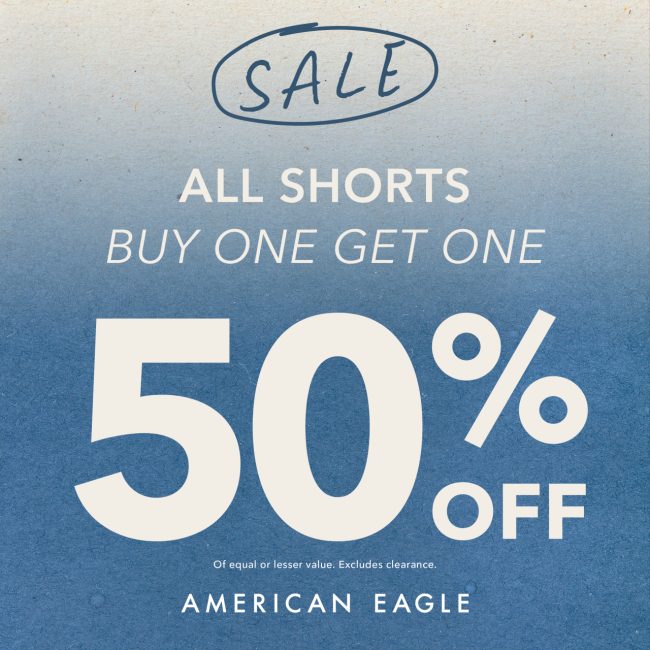 American Eagle Outfitters Campaign 68 American Eagle All Shorts Buy One Get One 50 Off EN 1280x1280 1