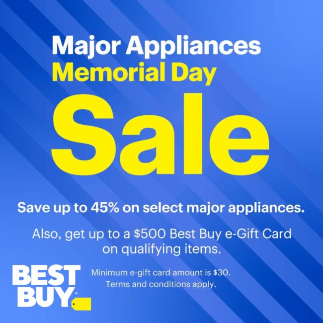 Best Buy Campaign 4 Major Appliances Memorial Day Sale EN 1080x1080 1