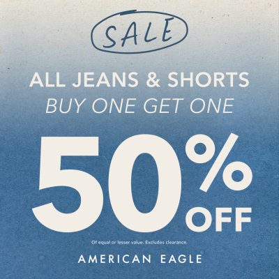 American Eagle Outfitters Campaign 87 American Eagle All Jeans Shorts Buy One Get One 50 Off EN 800x800 1